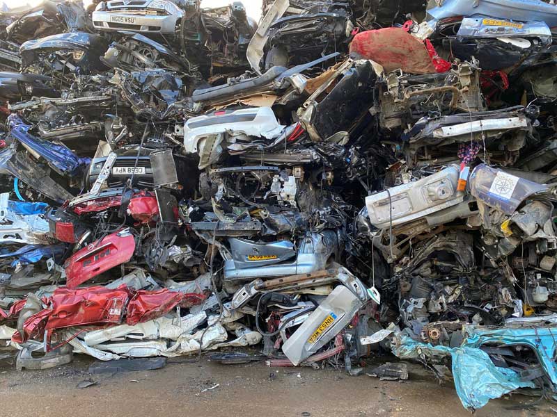 Image of scrap cars from Ampthill Metal Company Ltd